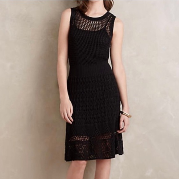 KNITTED & KNOTTED Black A-Line Dress Size Large - Picture 1 of 11